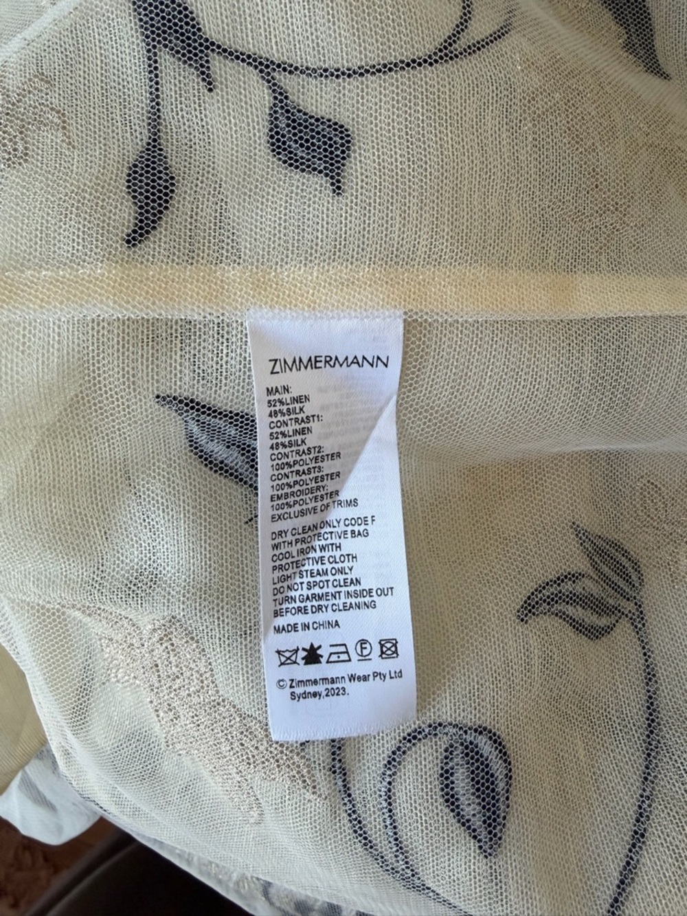 NWT Zimmermann Lyrical Flared-Hem Linen And Silk Mini Dress 10 - Picture 15 of 15